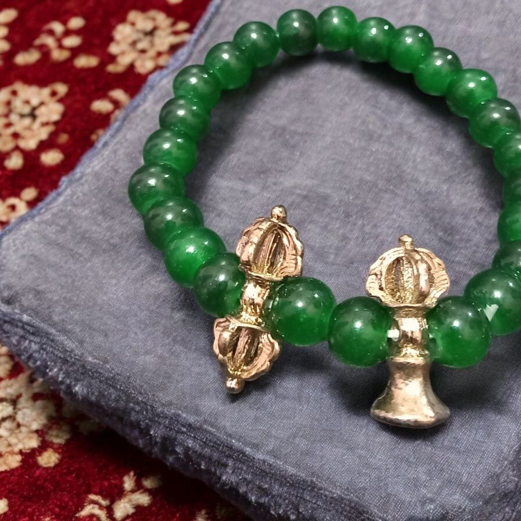 gelang giok hijau dorje bell vajra tibetan