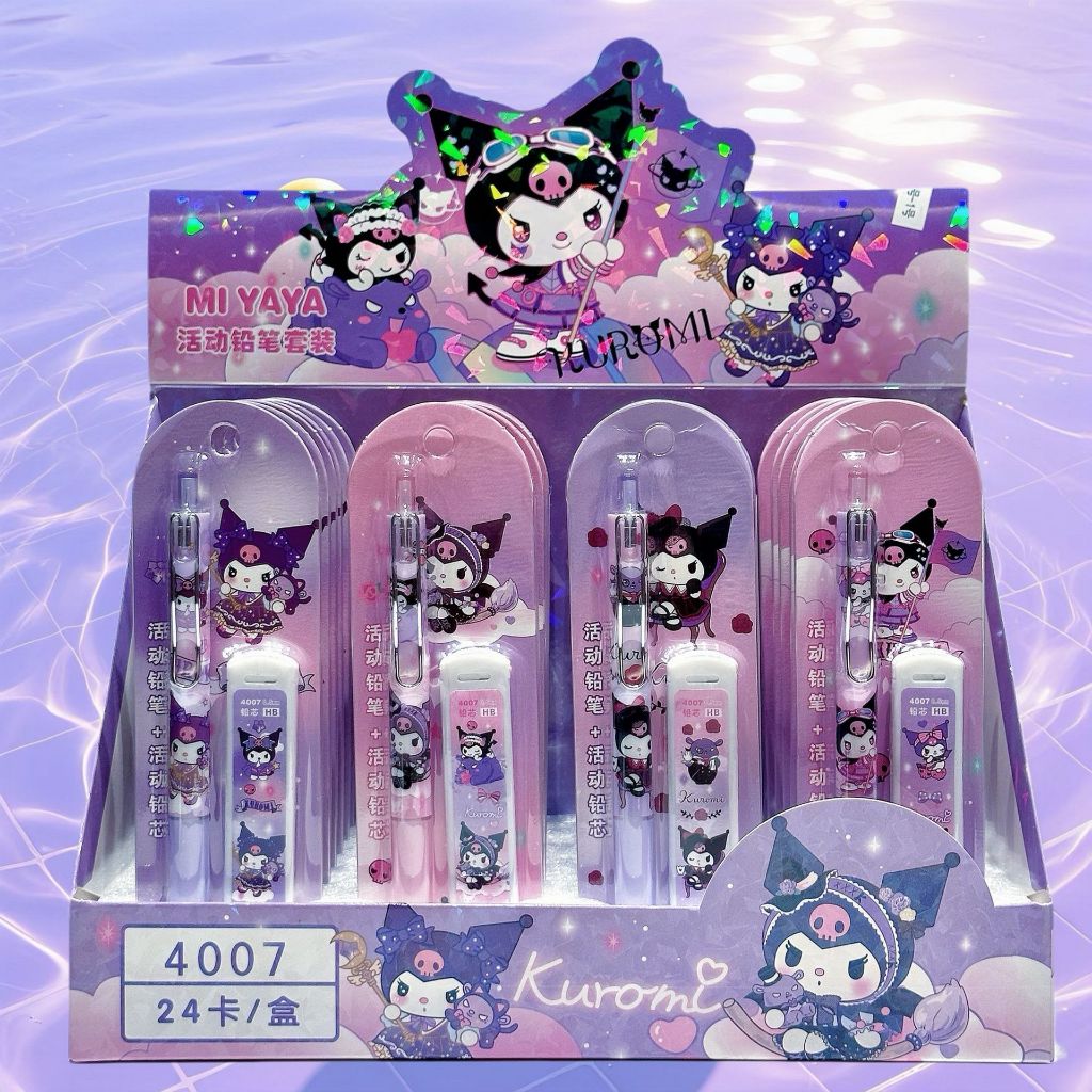 

Capystoreid Pensil mekanik Sanrio Karakter Kuromi / Capybara lucu / pensil set dengan isi