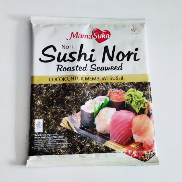 

Sushi Nori Mamasuka 10 Lembar Nori Besar Untuk Membuat Sushi