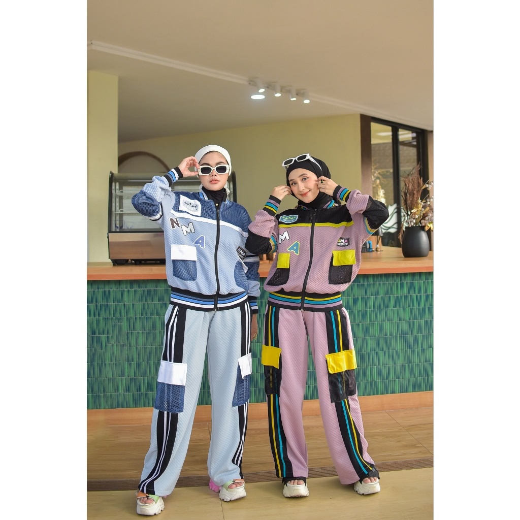 Oneset Sporty Briseis by Numiaa Fashion - Set Atasan dan Celana untuk Aktivitas Olahraga Islami