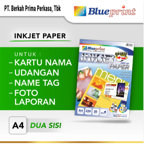 

BLUEPRINT INKJET PAPER DOUBLE SIDE A4 220 GSM (BP-DSIPA4220)