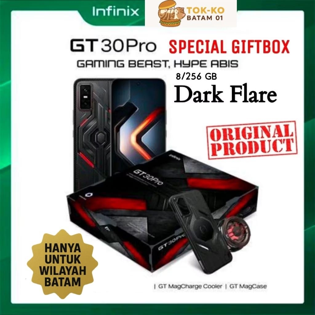 INFINIX GT30PRO 8/256 DARK FLARE + GIFT BOX GARANSI - BATAM