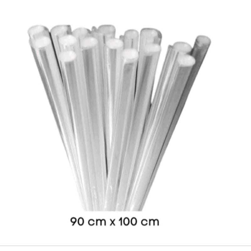 Plastik Parcel Polos Bening 90×100cm / Plastik Parcel Bening (10 Lembar)