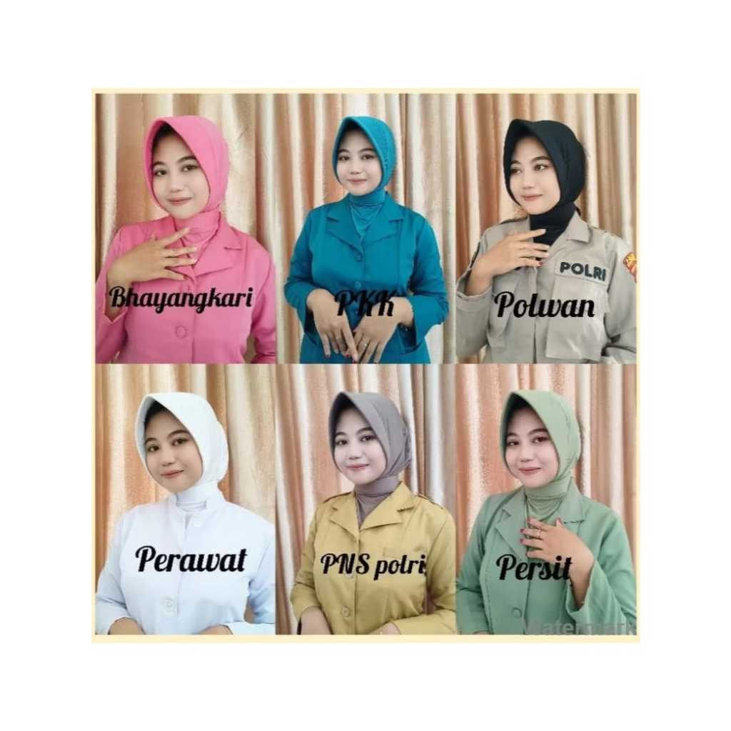 Bergo Dinas Bhayangkari Jilbab Dinas Polwan