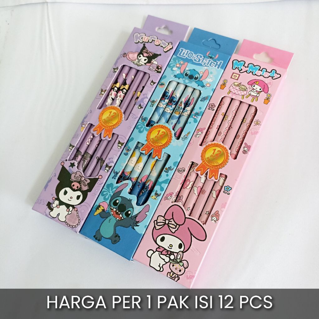 

[1 Pak] Pensil 2B Fancy Lucu Karakter Kartun