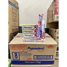 pepsodent whitening 75gr free sikat kartonan