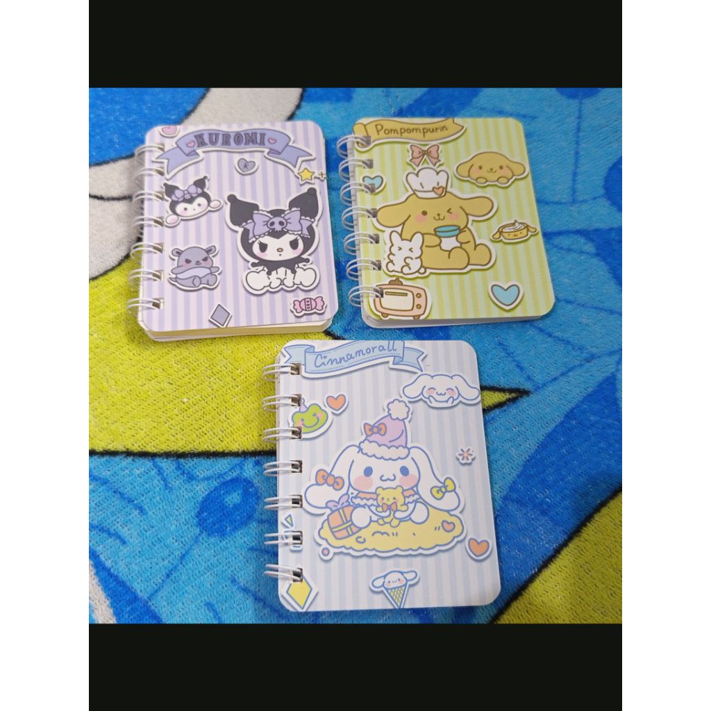 

notebook mini a7 sanrio kuromi pompompurin cinamorol