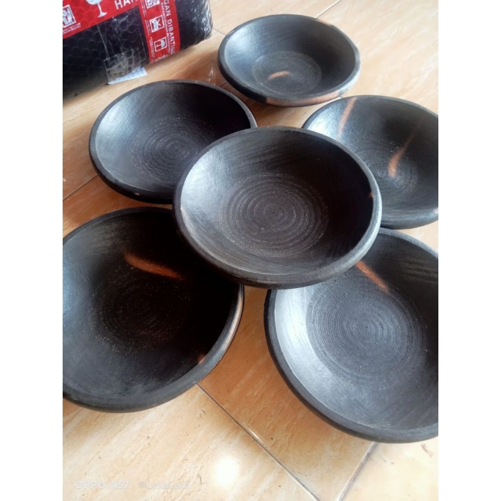 cobek gami tanah liat cobek lalapan cobek  sovenir d19 cm