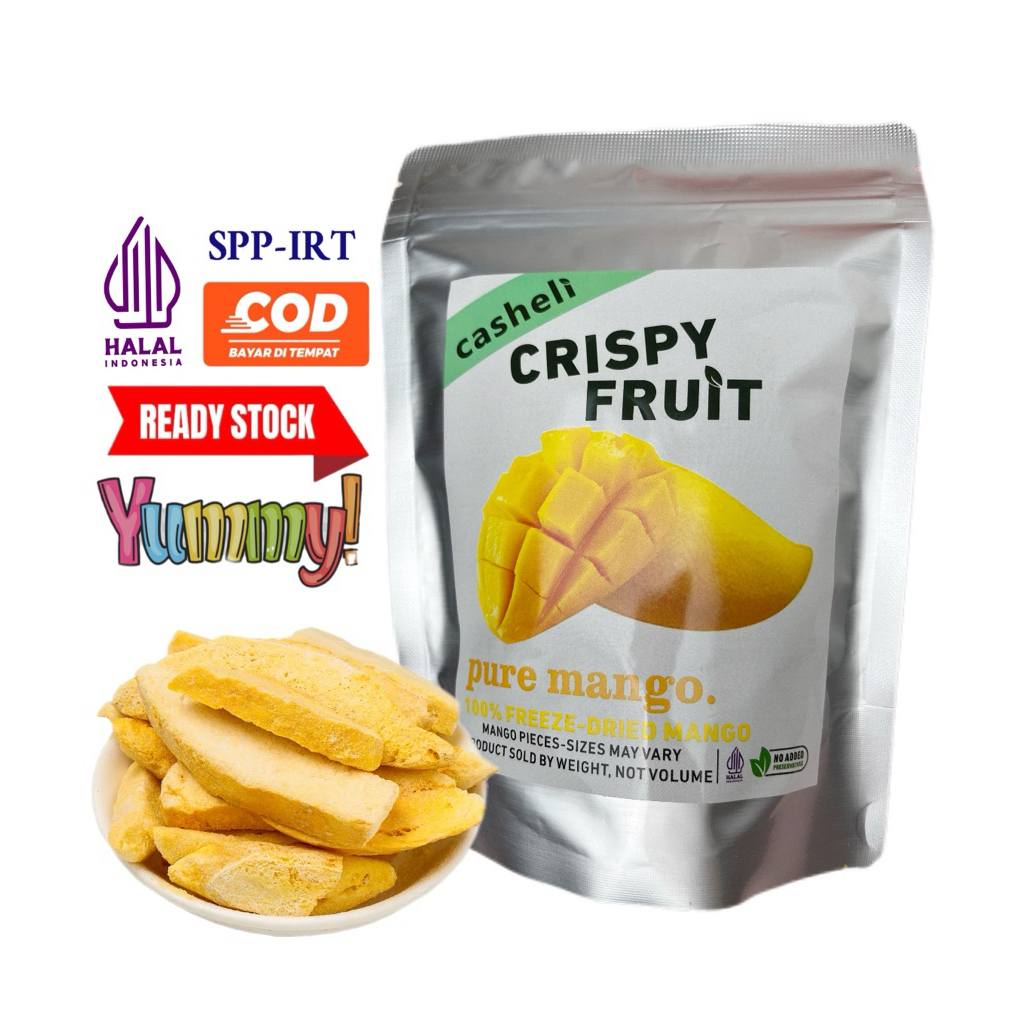

casheli Premium Crispy Freeze-dried Mango No Sugar Added Fruit Snack