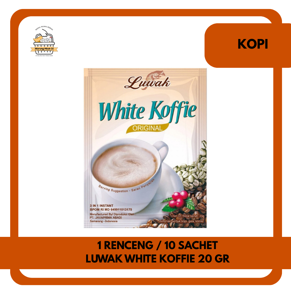 

Luwak White Koffie 1 Renceng / 10 Sachet