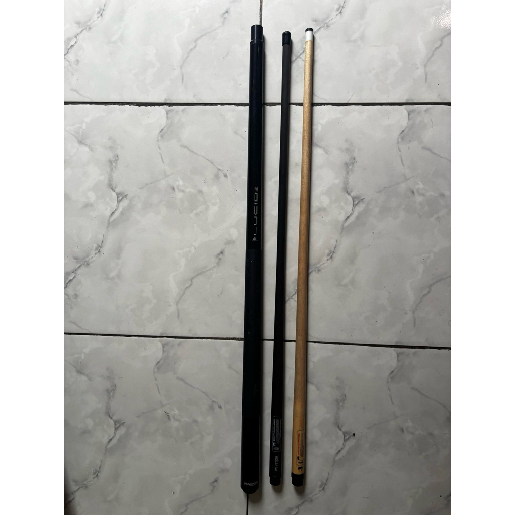 Venom Lucid Carbon LCB Black Cue Uniloc Extension + Extra shaft
