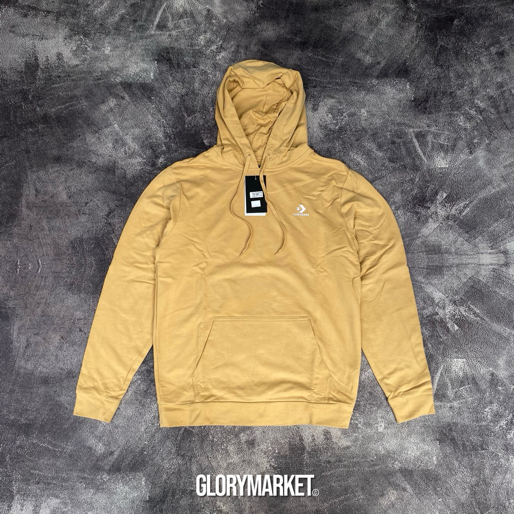Hoodie Converse Left Chevron Mustard Original 100%