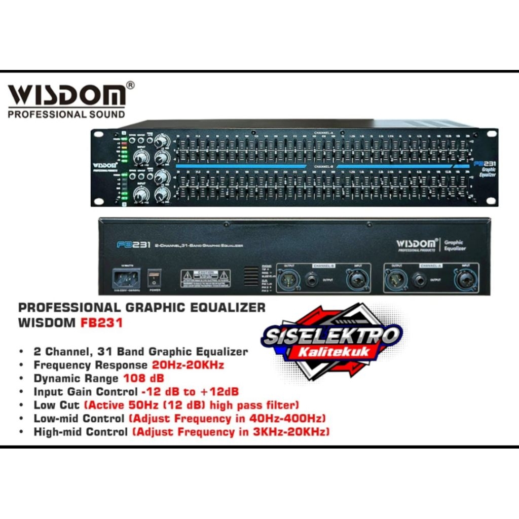 Equalizer wisdom 231 graphic equalizer wisdom fb231