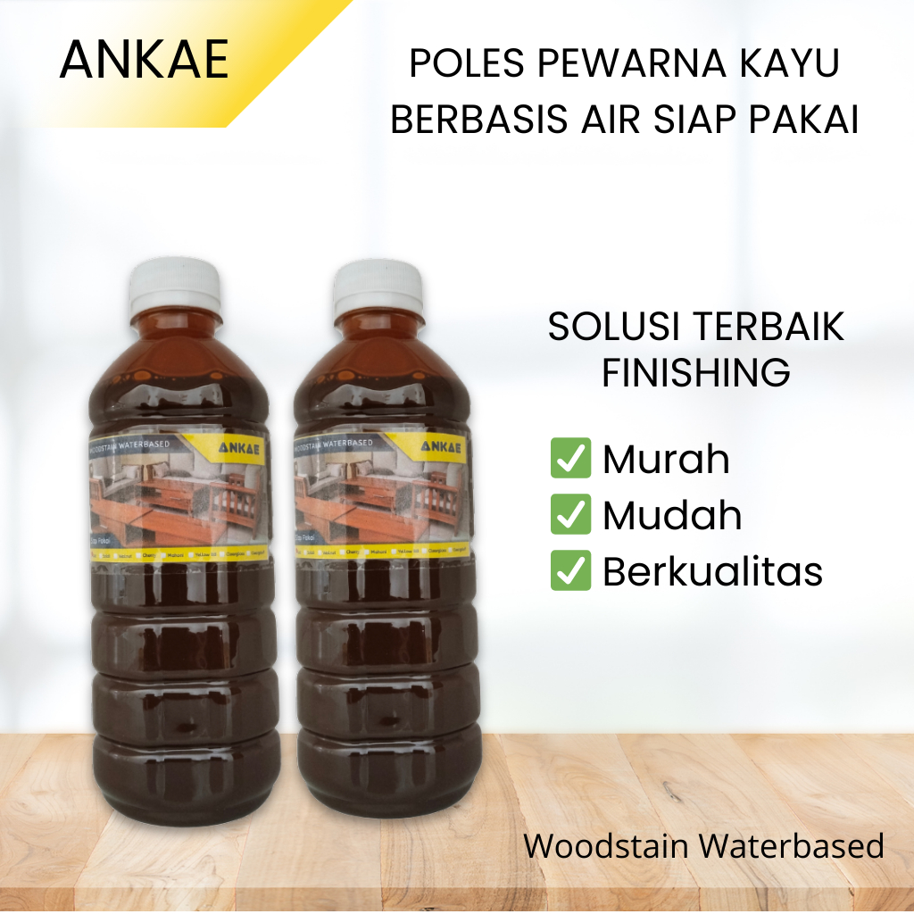 Poles Pewarna Kayu Bambu Triplek 500gr Plitur Kayu Jati Siap Pakai