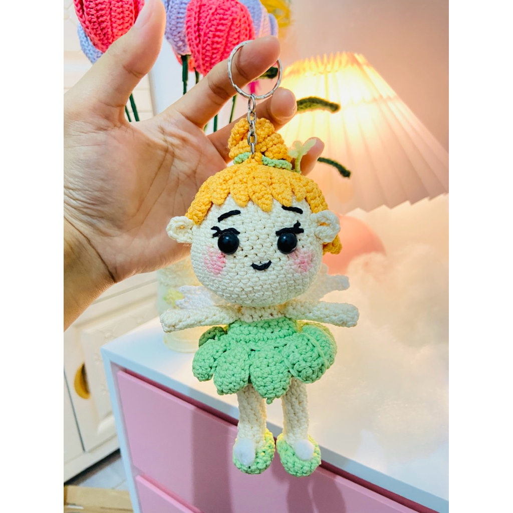TinkerBellKeychain||Gantungan Kunci Tinkerbell Rajut||Amigurumi TinkerBell