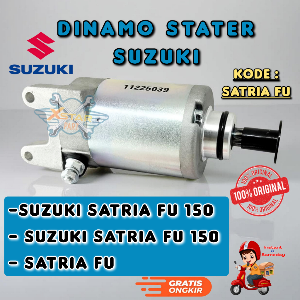 ORIDINAMO STATER KODE SATRIA FU MOTOR satria fu 150 lama (karburator)/baru (injeksi) ORI 100%.