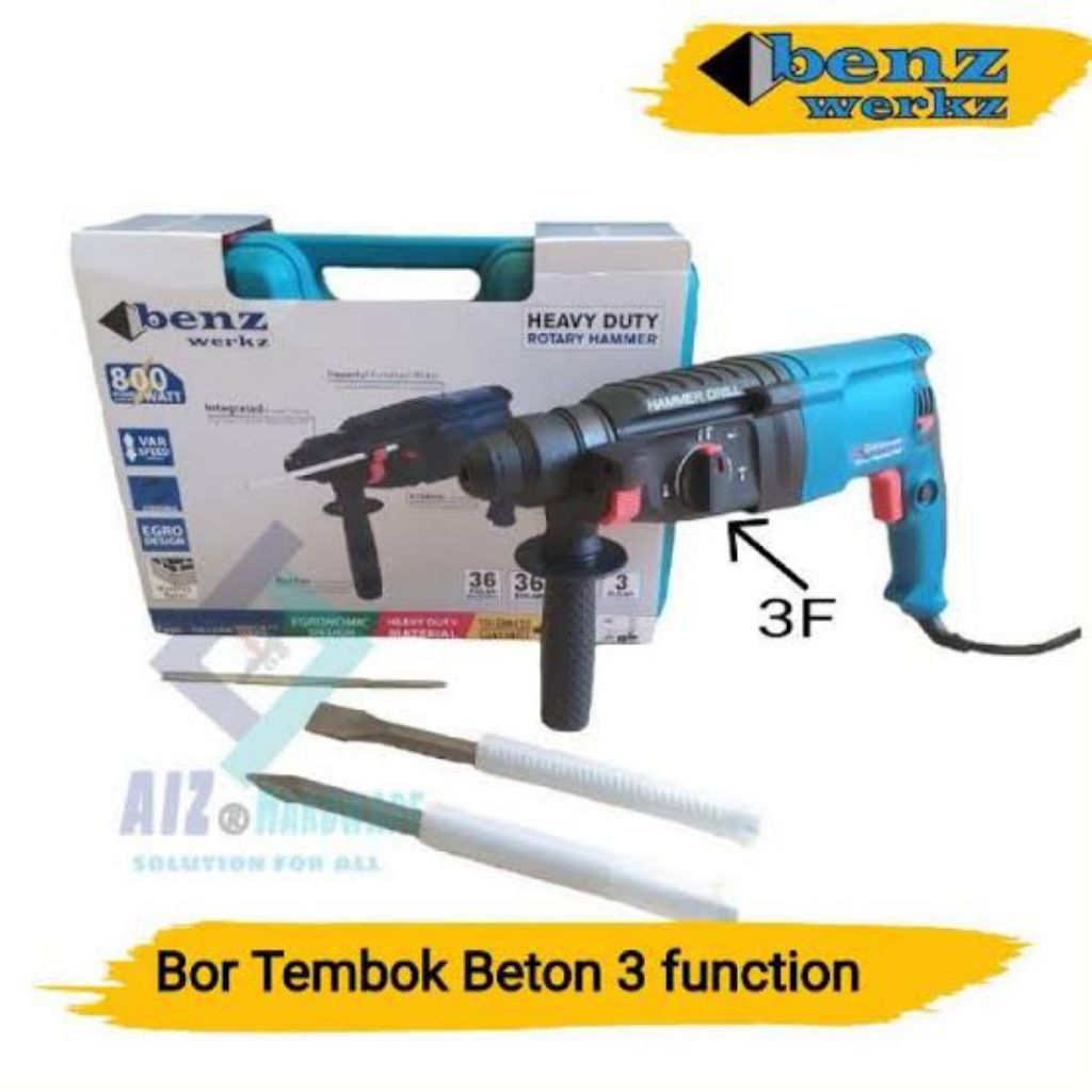 MESIN BOR ROTARY HAMMER BENZ 26MM