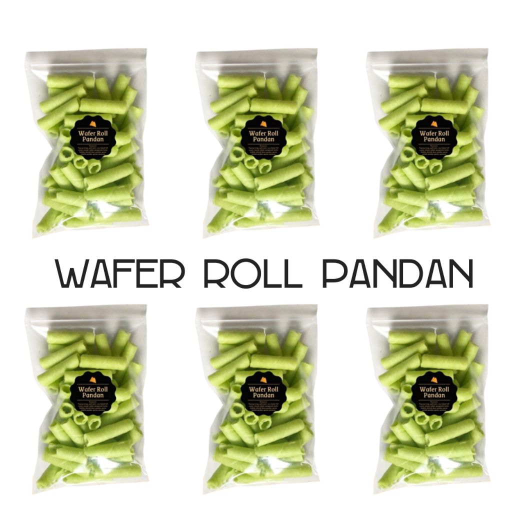 

Cemilan Snack Wafer Roll Pandan