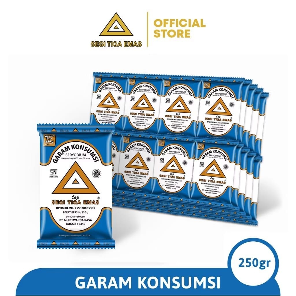

GARAM SEGITIGA EMAS ASLI 250GR X 40 PCS