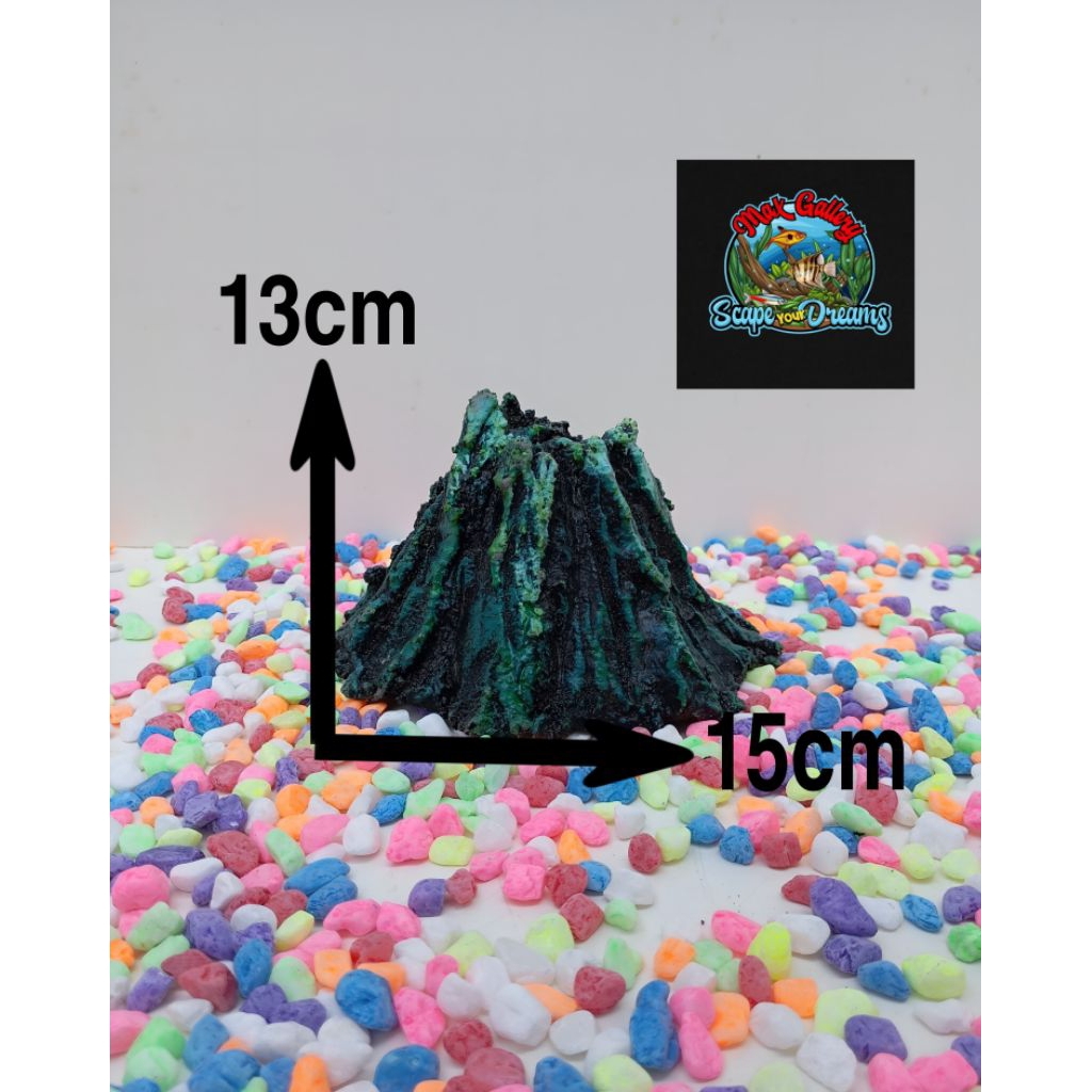 Hiasan Aquarium Thema Gunung Merapi Aquarium Aquascape