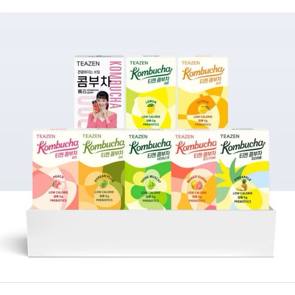 

[1 Sachet] Teazen Kombucha Peach / Mango Guava / Shine Muscat / Pineapple / Plum / Yogurt (1 pcs)