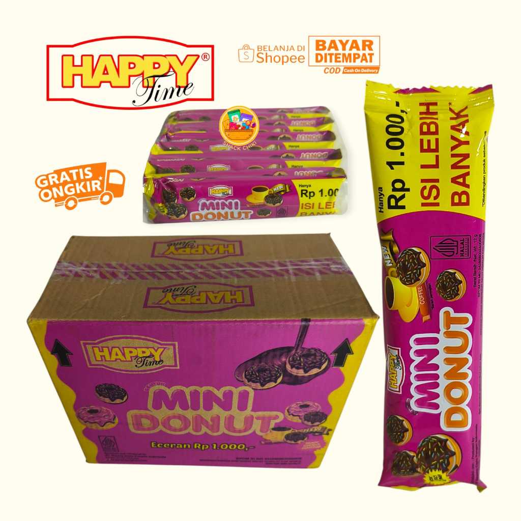 

HAPPY TIME MINI DONUT 1 PAC 10, PCS KEMASAN LEBIH BESAR