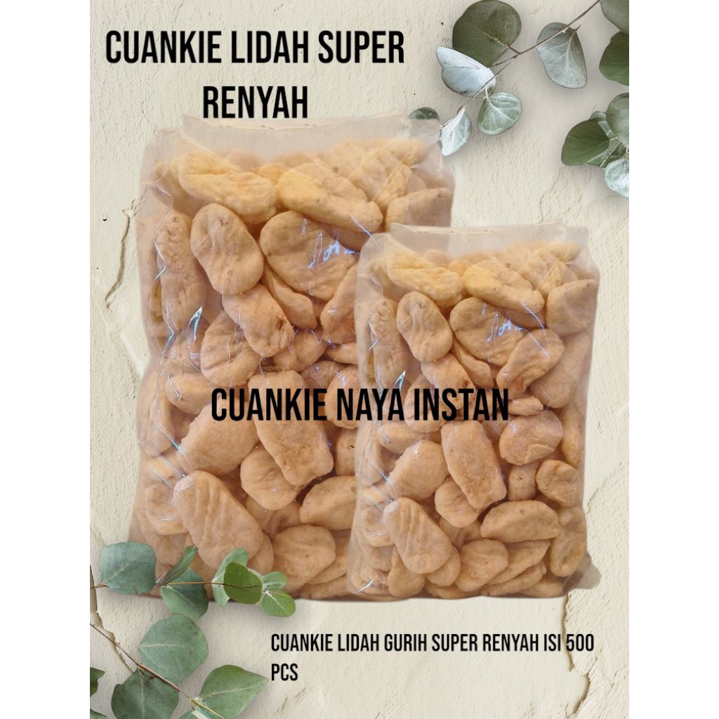 

Cuankie Lidah isi 500 pcs Free extra babel warf dan kardus