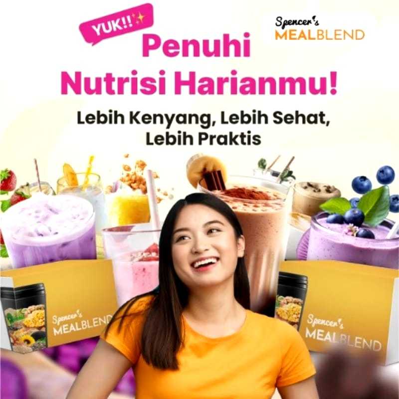 

[PAKET HEMAT] Spencer's MealBlend 4Box/60 sachet - Meal Replacement Solusi Langsing Sehat