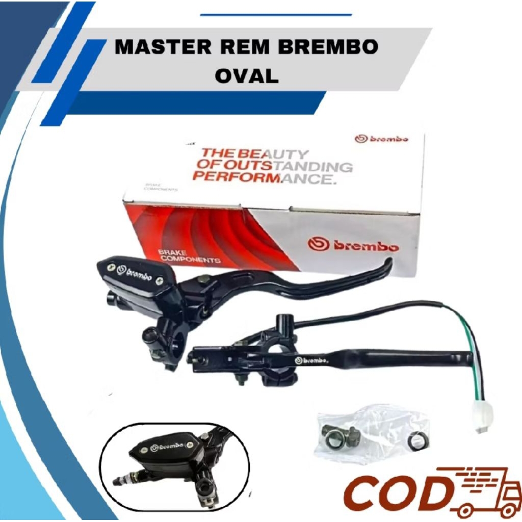 Handle master rem Oval Kanan 1 Tabung model RCB set kiri kanan kopling universal Beat / Vario / Scoo