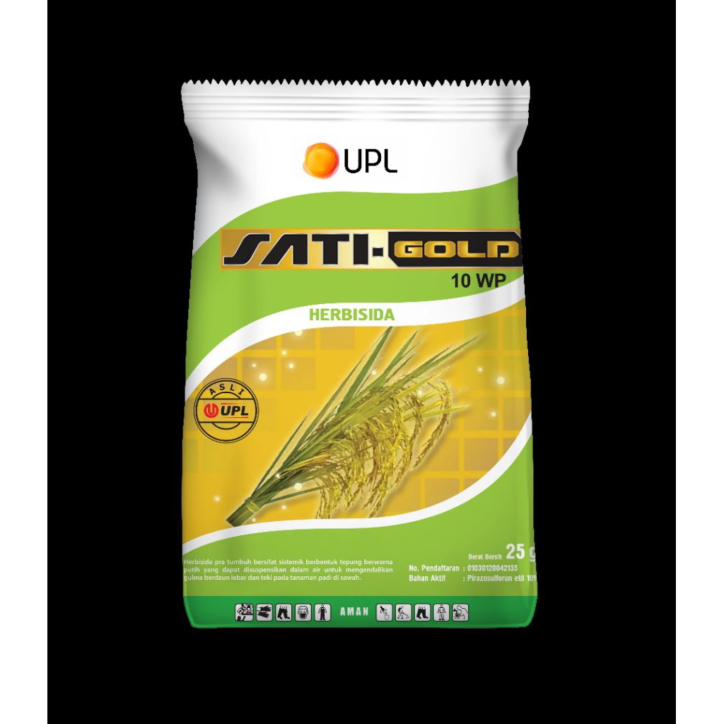 SATI - GOLD 10 WP Herbisida Selektif Sistemik Padi 25gr satigold sati gold sati-gold