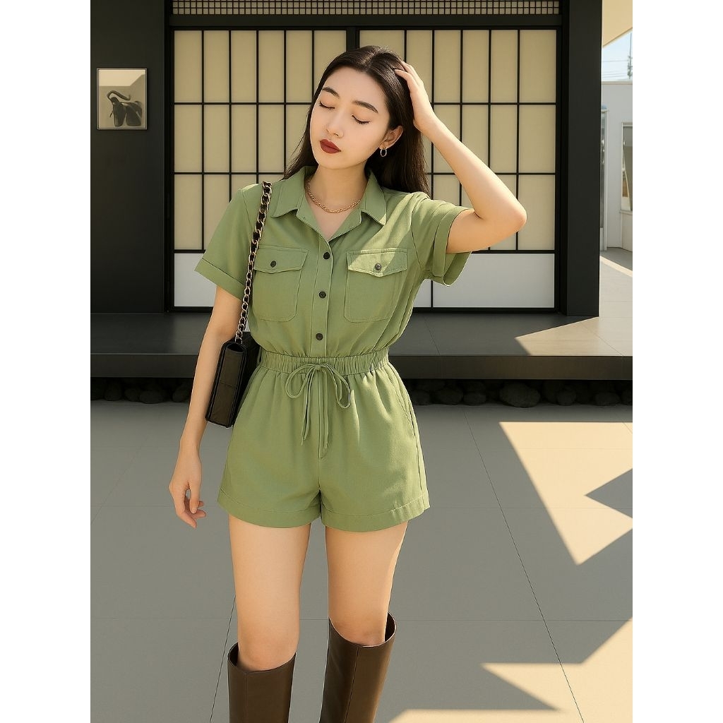 Setelan Baju Korea Wanita Terbaru Set Denim Setelan Pendek Wanita Kekinian Baju Outfit Fashion Mc