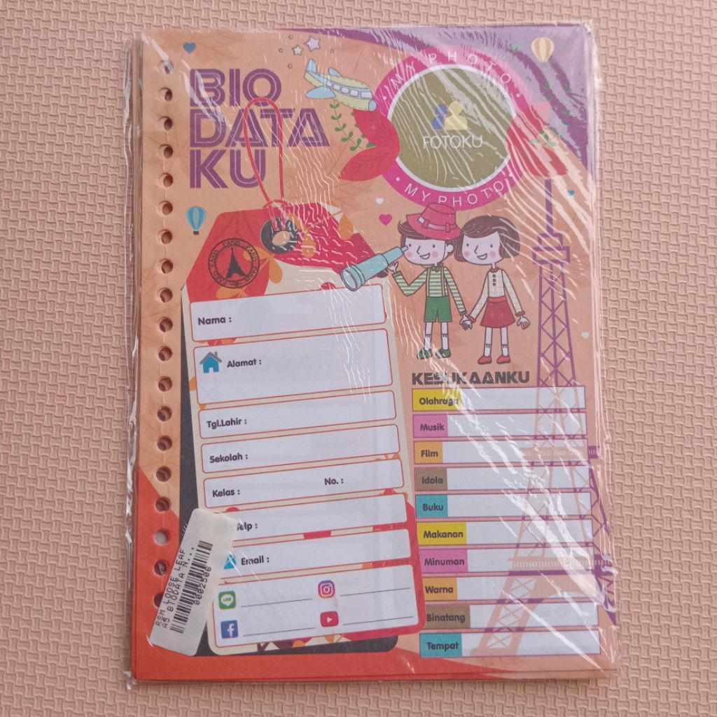 

LOOSE LEAF BIODATA KERTAS BINDER