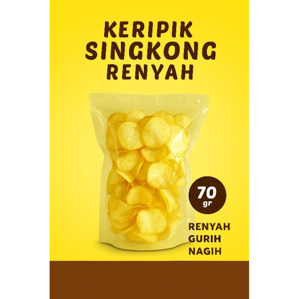 

KERIPIK SINGKONG KRIUK 70 gr//Teman asik setiap saat