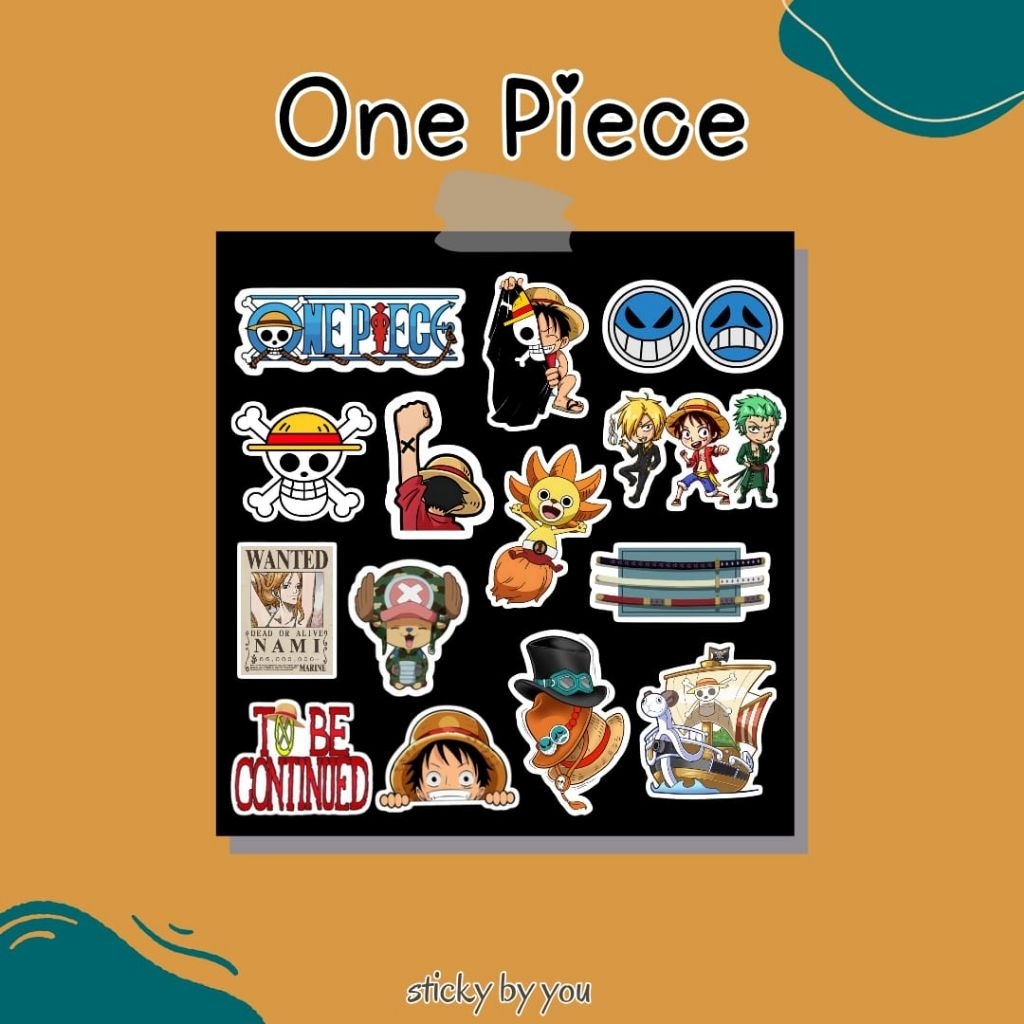 

Sticker One Piece - Sticker Anime/Aesthetic/Vinyl/Movie/Tumblr/Gift/Aksesoris/Merch/Laptop/HP/dll
