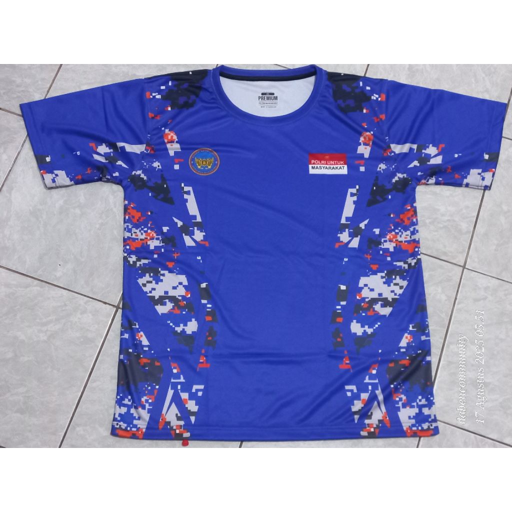 kaos dalam biru jersey airud polair
