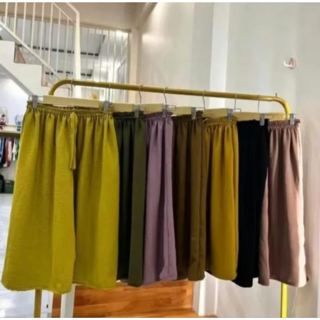 KULOT PENDEK CRINKLE AIRFLOW 7/8 CELANA PENDEK WANITA TERBARU