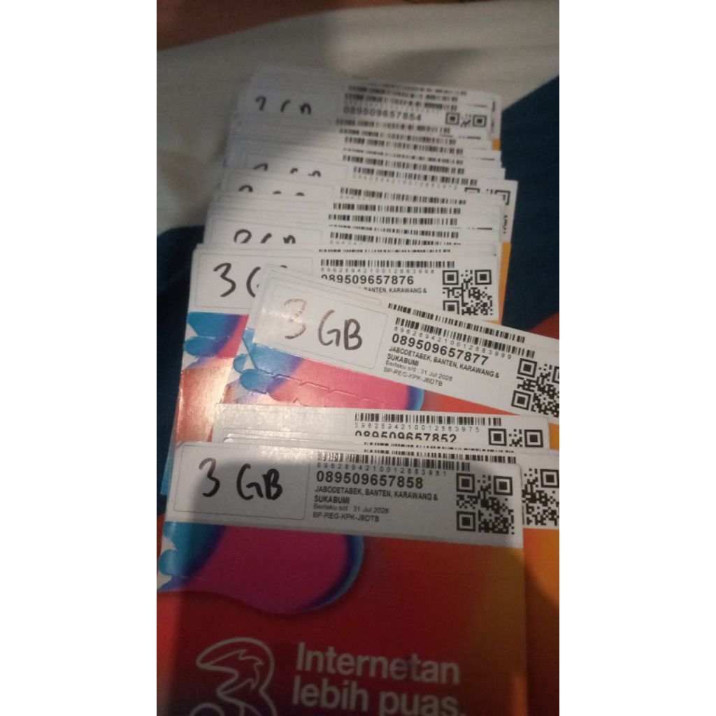 

perdana Triiiii 3gb isian