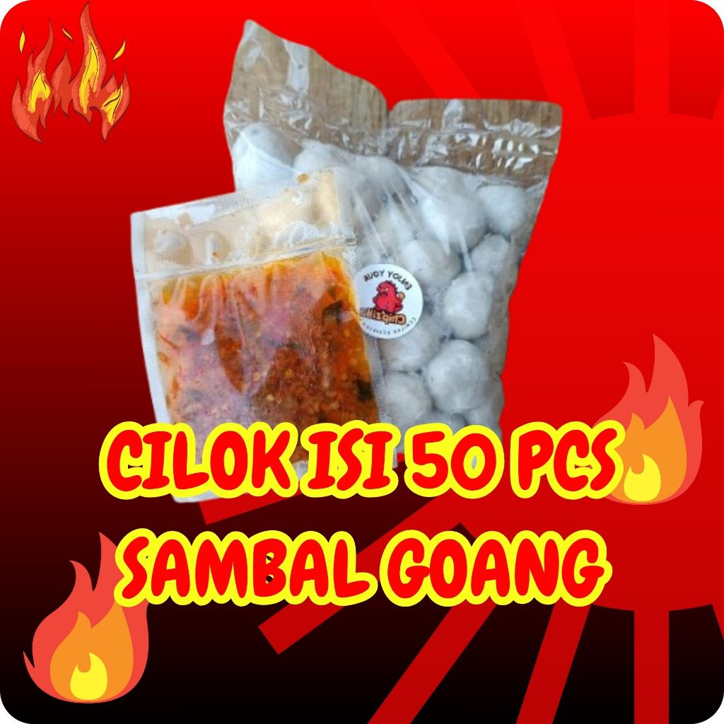

Cibal cilok Sambal Goang isi 50 Pcs bonus sambal siap makan halal