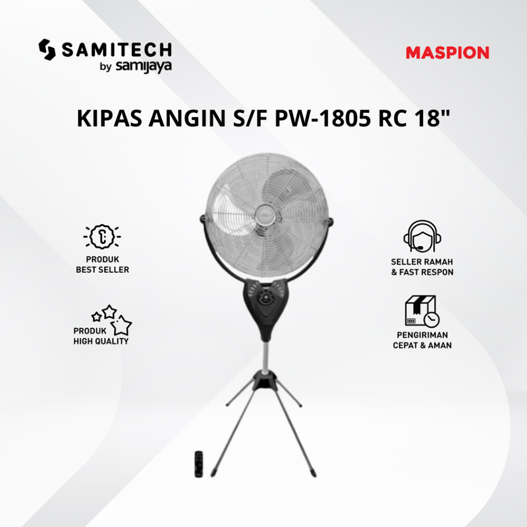 KIPAS ANGIN MASPION S/F 18" PW-1805 RC PW 1805 RC 18INCH