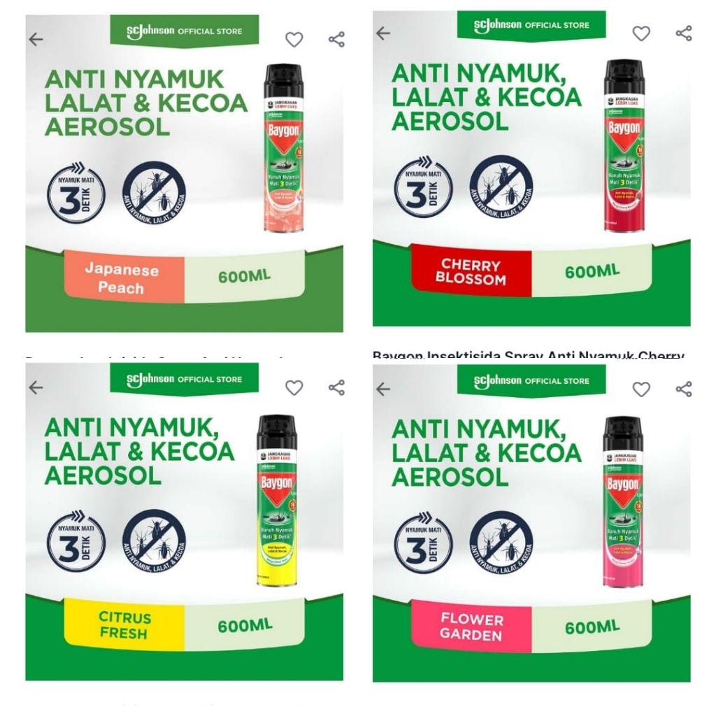 Baygon Aerosol Anti septik 600Ml All varian