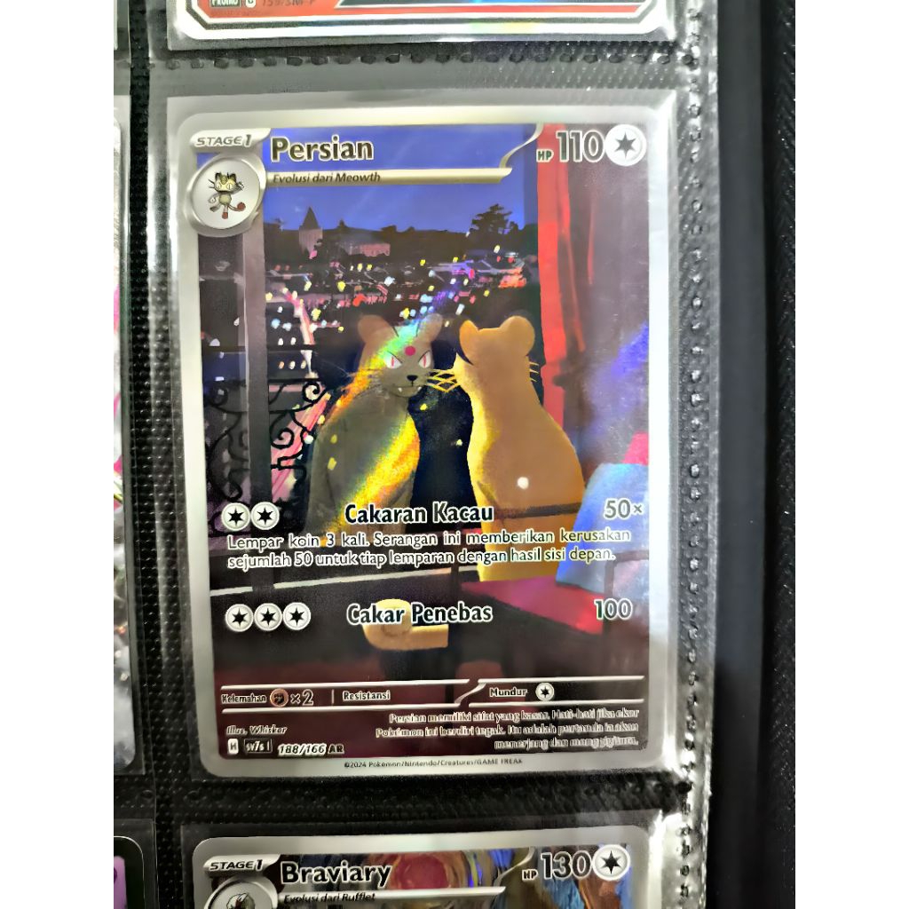 Kartu Pokemon Indo TCG Persian AR Sv7s ( om Anya Kasim )