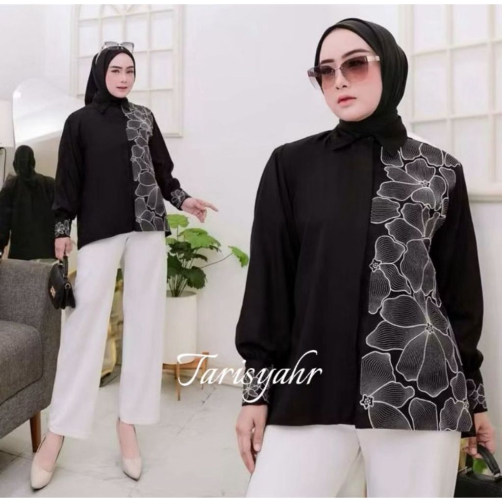 LUISA SHIRT | ATASAN WANITA BORDIR PREMIUM ELEGAN | ATASAN BORDIR TRENDY 2025