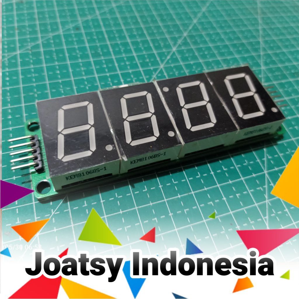 Joatsy Modul Display 7segment 0.8 inchi 74HC595 SMD 5 Pin Versi 2.0