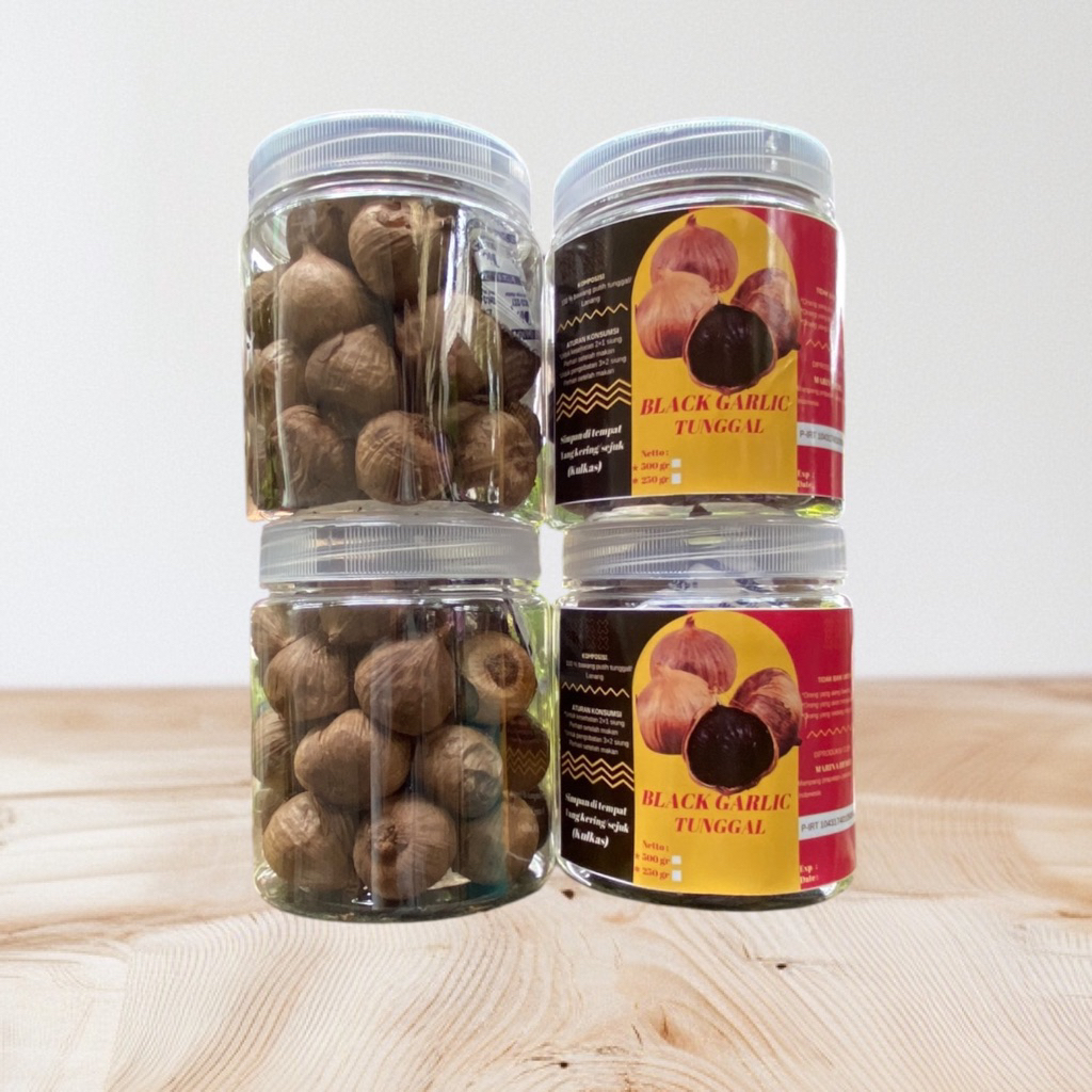 

BLACK GARLIC TUNGGAL JUMBO PREMIUM 250gr-BAWANG HITAM LANANG JUMBO