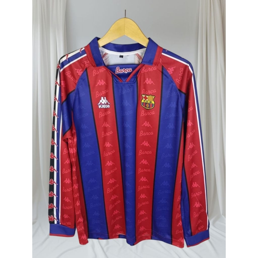 jersey barcelona 1995/97 vintage retro lengan panjang