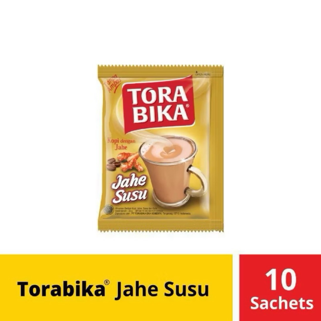 

Torabika Jahe Susu 1 Renceng isi 10 Sachet