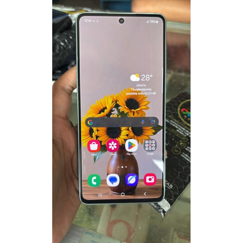 LCD SAMSUNG A73 5G ORI COPOTAN 1 GARIS TIPIS