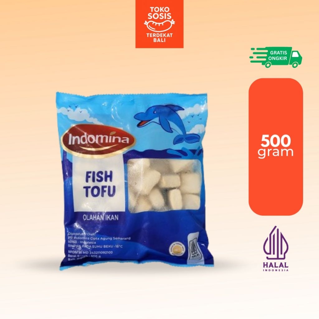 

Indomina Fish Tofu 500 gram | Olahan Ikan Bentuk Tofu