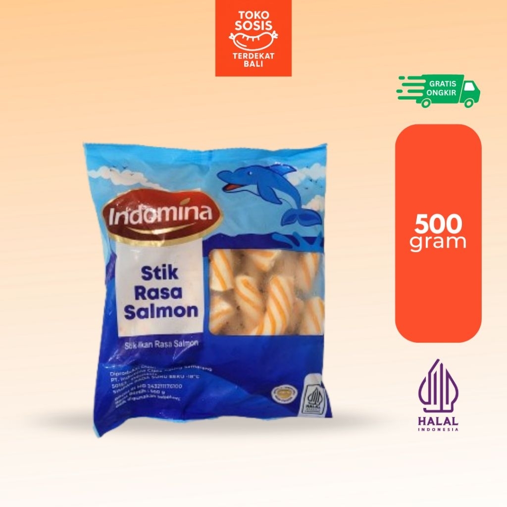 

Indomina Stik Rasa Salmon 500 gram | Stik Ikan Rasa Salmon