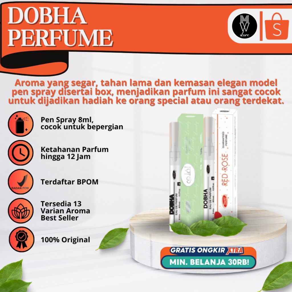 Parfum DOBHA 8ml Pen Spray BPOM, Halal All Variant